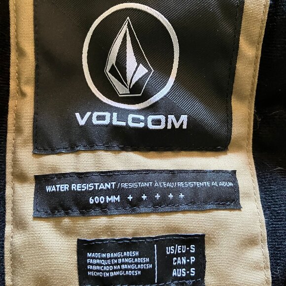 Volcom Mens Insulated Vermano Dark Khaki Jacket w/ hood - Small - Picture 6 of 6
